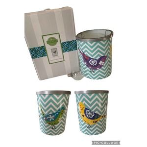 Scentsy Chevrons and Songbirds Wax Warmer, Retired EUC, No Base